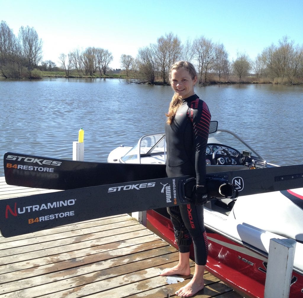 Maj on the dock