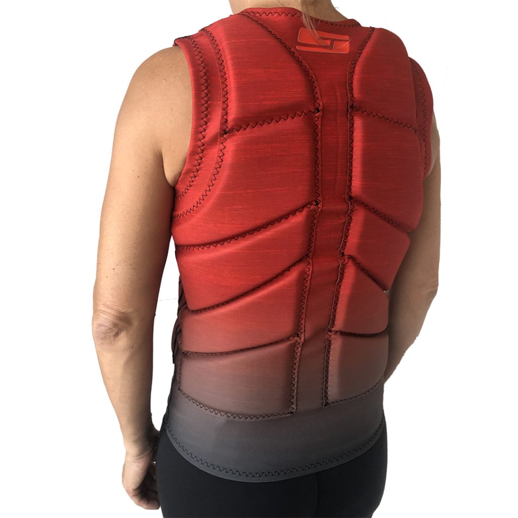 Red Steel Impact Vest Unisex Water Ski Vest High Quality